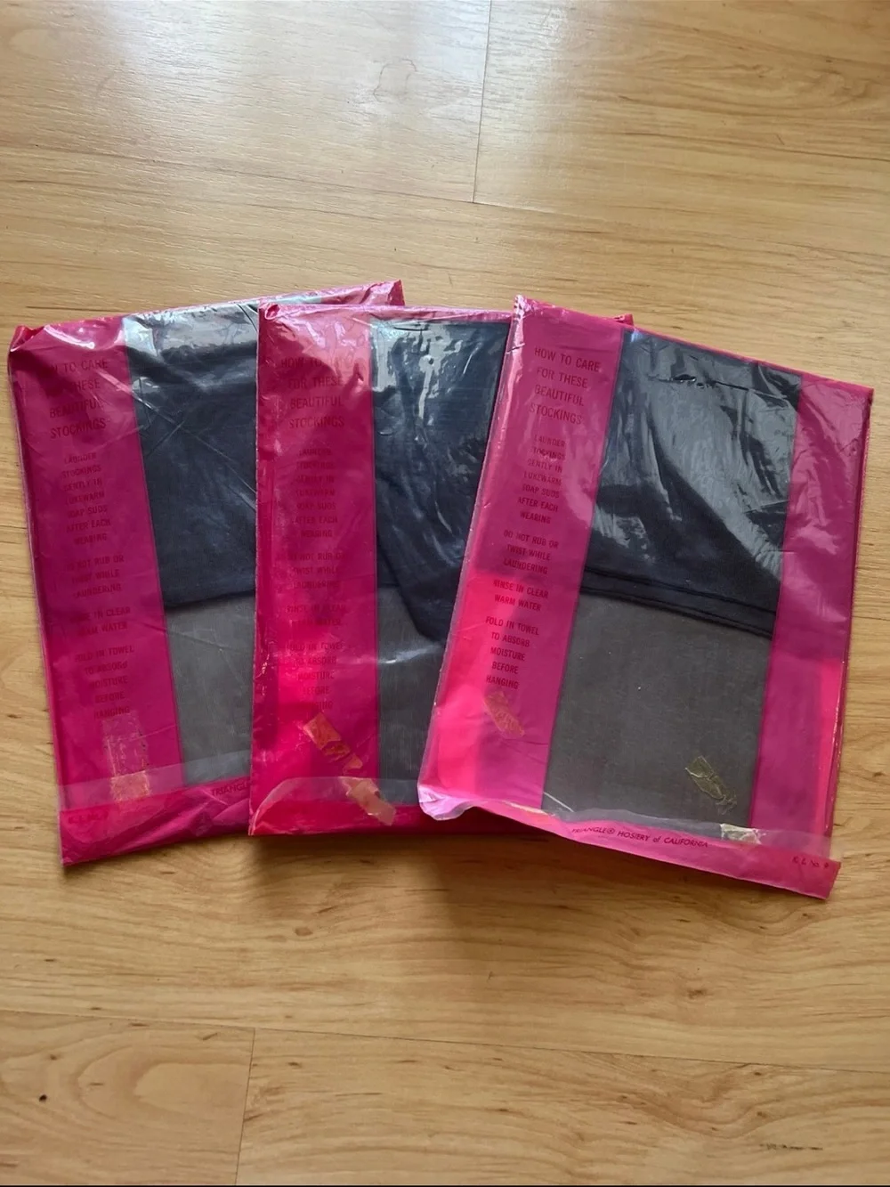 Vintage Women's Nylon Stockings 3 Count- Off Black - New Old Stock